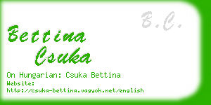 bettina csuka business card